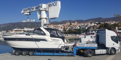 Transport of vessel Bavaria 38 Sport