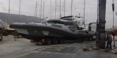 Transport of a police dinghy